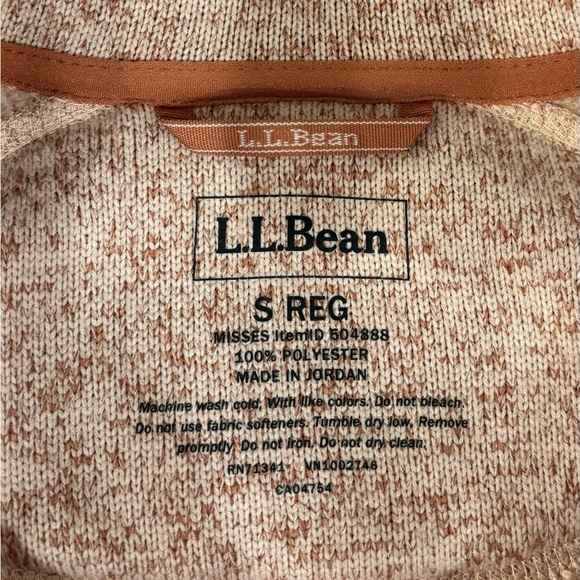 Women’s L.L. Bean Sweater Fleece Full Zip Jacket, Size Small - Picture 5 of 6